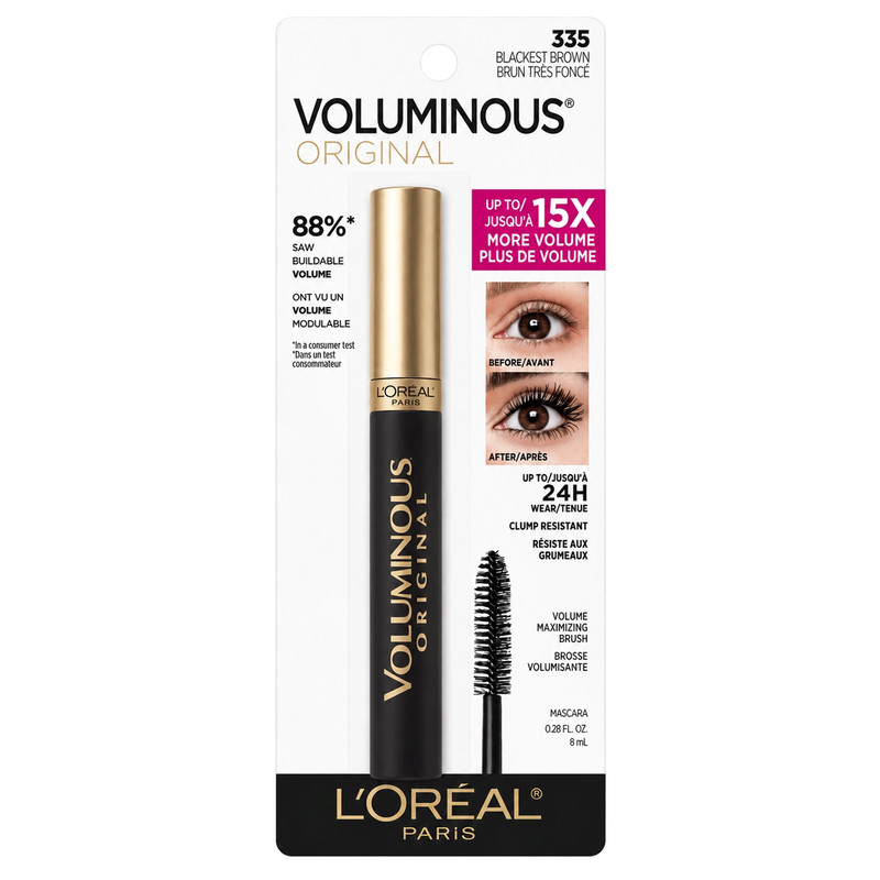 ریمل لورآل مدل Voluminous شماره 335 رنگ مشکی قهوه ای تیره حجم 8 میلی لیتر