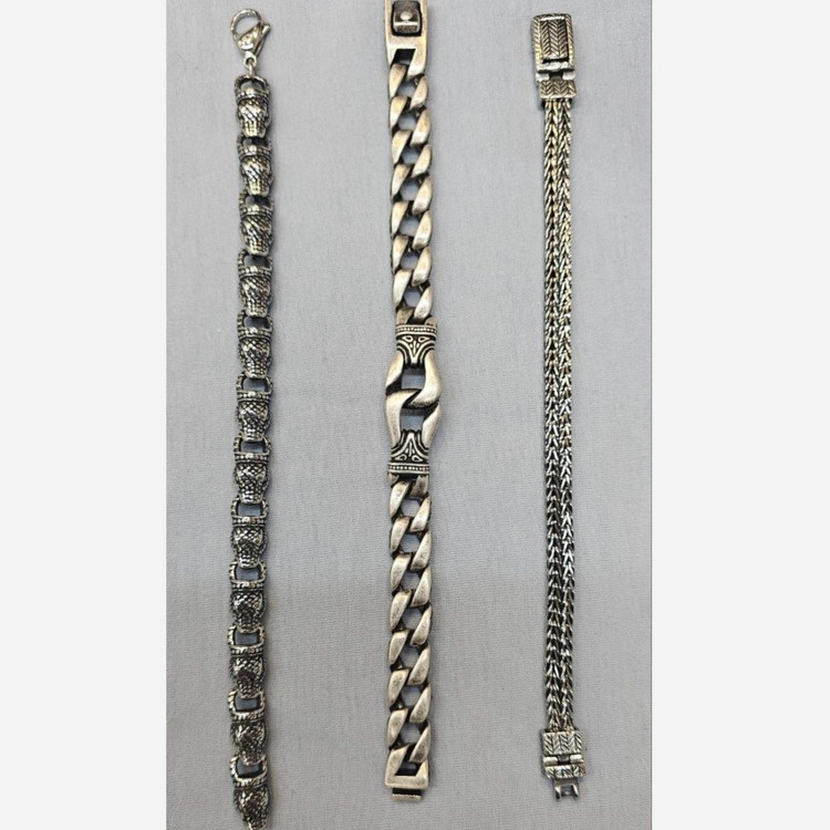 دستبند مردانه طرح کروم هارتز و ویتالی و کارتیه Cartier جنس استیل عیار 316 کیفیت عالی کد ar (پس کرایه)