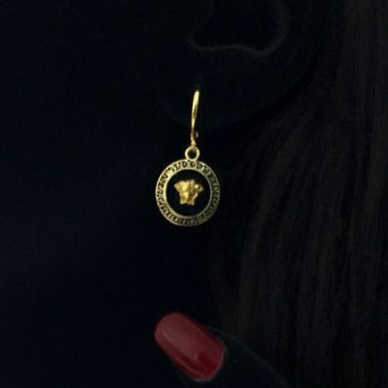 نیم ست گردنبند و گوشواره و انگشتر زنانه طرح ورساچه Versace رنگ کاملا ثابت کد sm (پس کرایه)