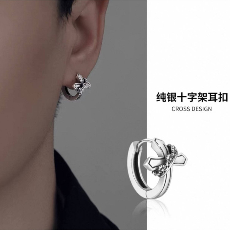 گوشواره استیل مدل اسپورت حلقه ای رنگ ثابت کد sf (پس کرایه)