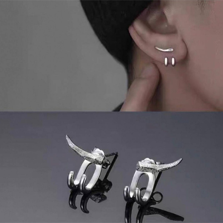 گوشواره استیل طرح اسپورت رنگ ثابت کد sf (پس کرایه)