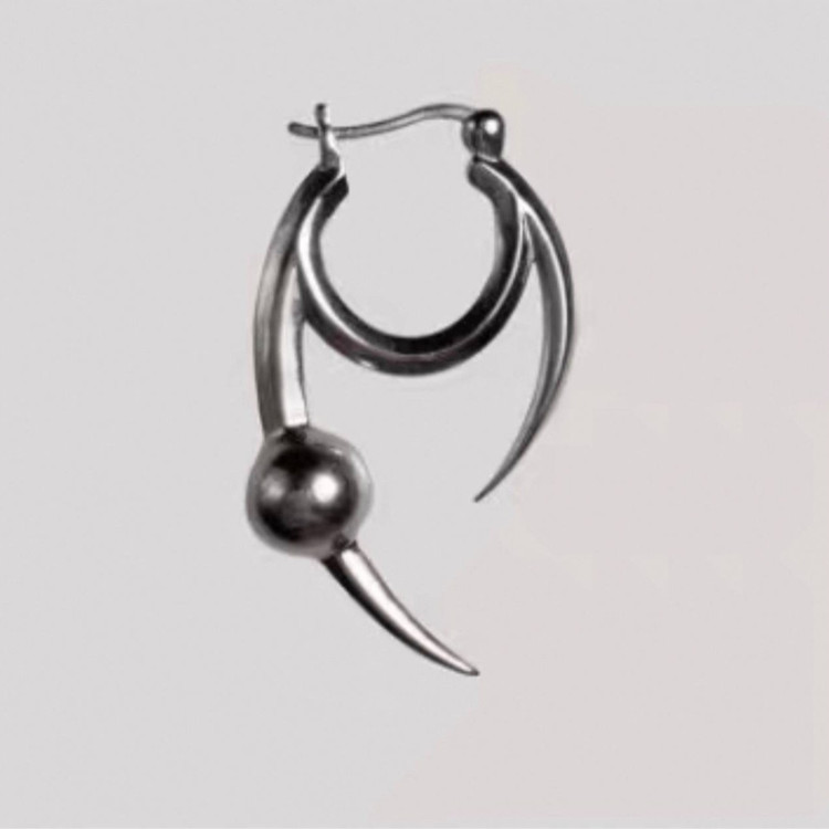 گوشواره استیل طرح مینیمال اسپورت رنگ ثابت کد sf (پس کرایه)