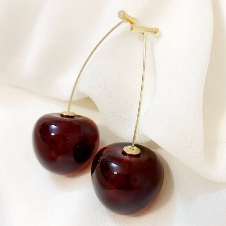 گوشواره فانتزی طرح گیلاس کد ki (پس کرایه)