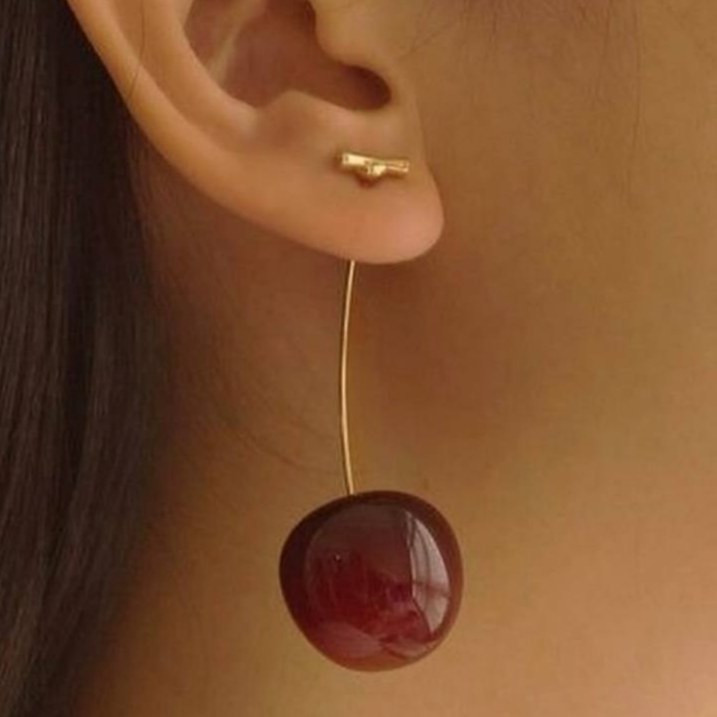 گوشواره فانتزی طرح گیلاس کد ki (پس کرایه)