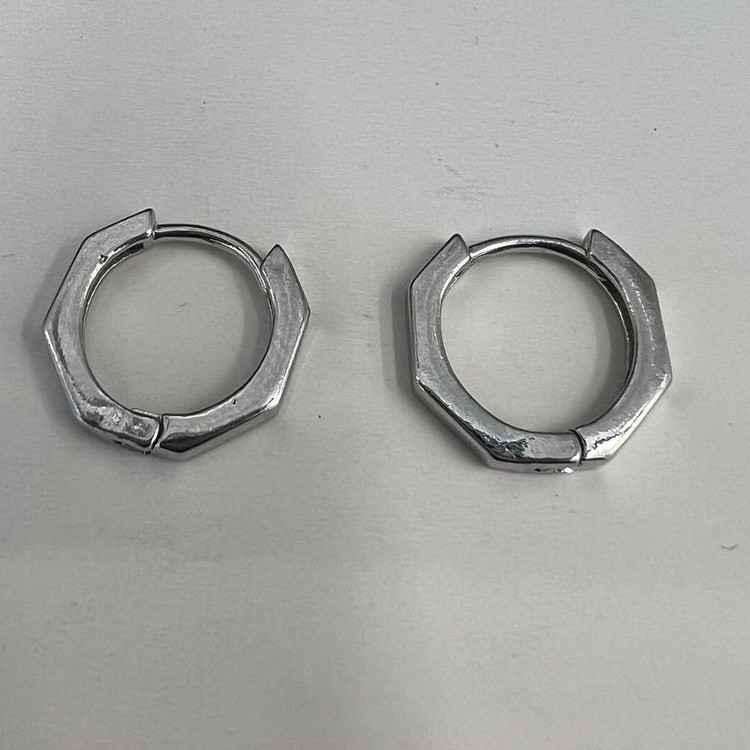 گوشواره استیل حلقه ای طرح هندسی کد sf (پس کرایه)