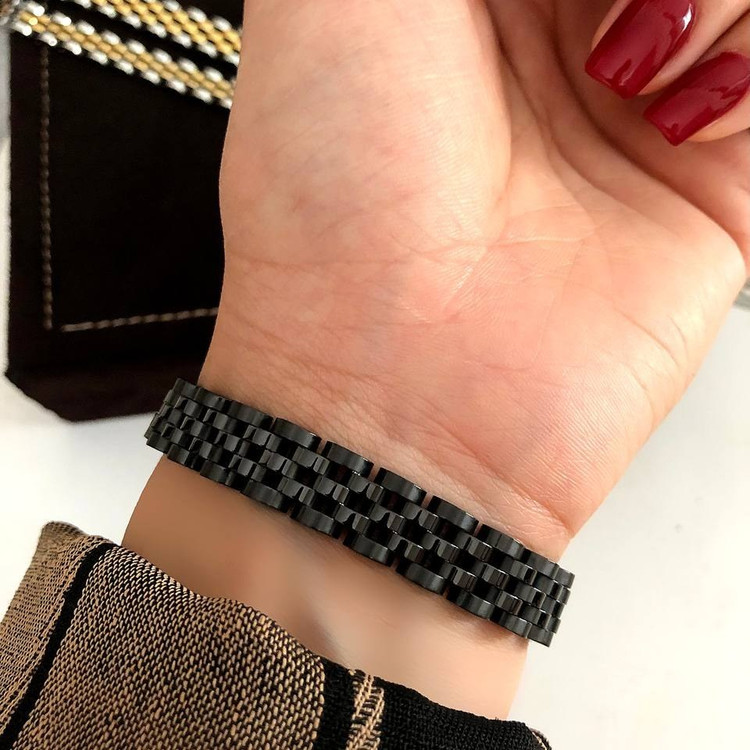 دستبند استیل زنانه طرح رولکس Rolex تنوع رنگ و سایز رنگ کاملا ثابت کد mh (پس کرایه)