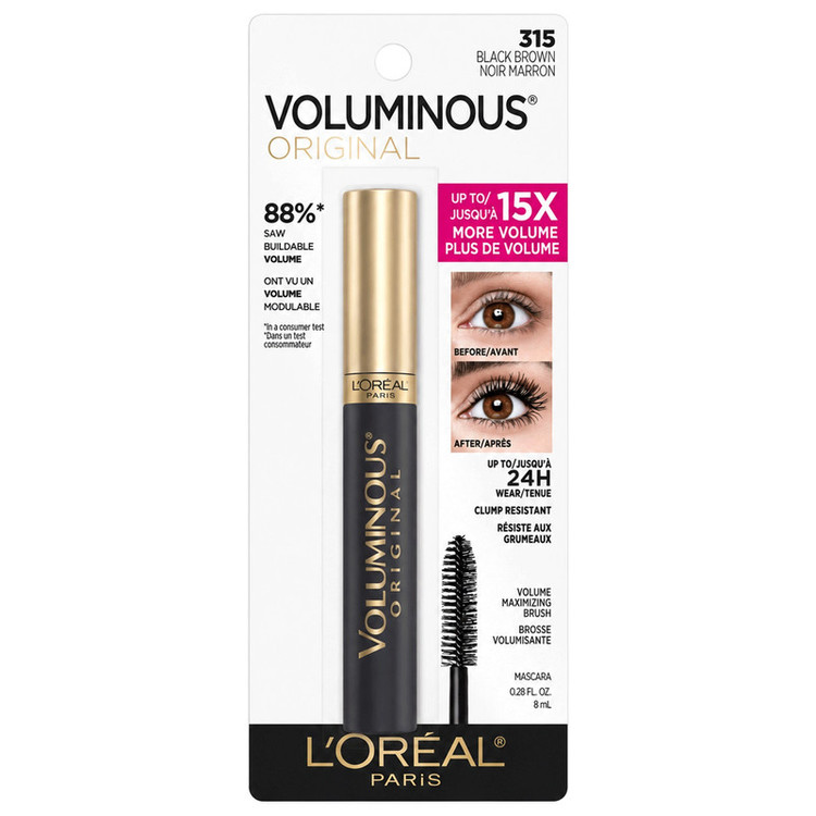 ریمل حجم دهنده اورآل مدل Voluminous شماره 315 رنگ قهوه ای مشکی