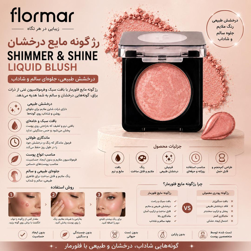 رژ گونه فلورمار مدل Blush On شماره 97