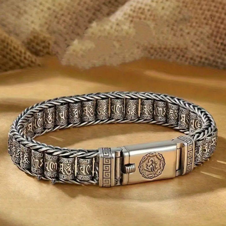 دستبند استیل مردانه طرح ورساچ Versace رنگ کاملا ثابت کد ki (پس کرایه)