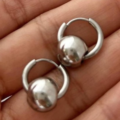 گوشواره استیل زنانه طرح مینیمال گوی تنوع طرح رنگ ثابت و ضد حساسیت کد tj (پس کرایه)