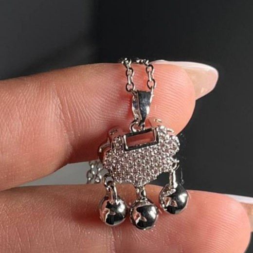 گردنبند و آویز پلاک استیل زنانه طرح ابر گوی باران آویز رنگ ثابت کد tk (پس کرایه)