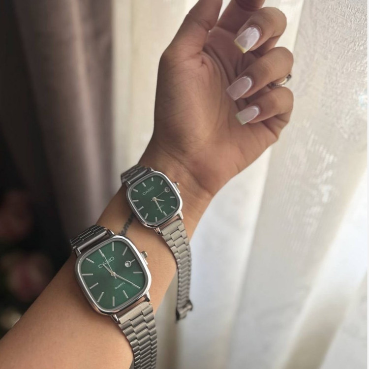 ست ساعت مچی زنانه و مردانه برند کاسیو Casio رنگ ثابت کد sm (پس کرایه)