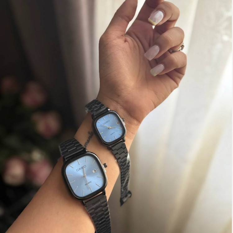 ست ساعت مچی زنانه و مردانه کاسیو Casio رنگ ثابت کد sm (پس کرایه)