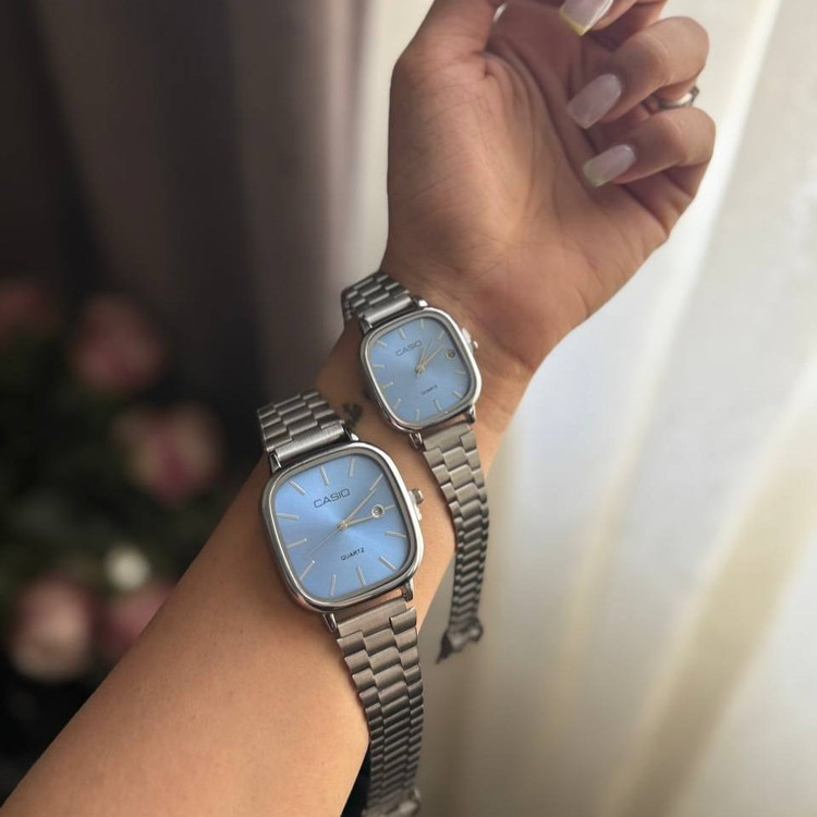ست ساعت مچی زنانه و مردانه کاسیو Casio رنگ ثابت کد sm (پس کرایه)