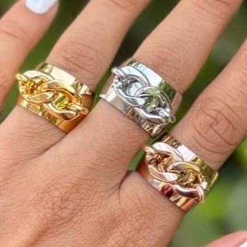 انگشتر استیل زنانه طرح وسط کارتیر Cartier پهن رنگ ثابت کد sm (پس کرایه)