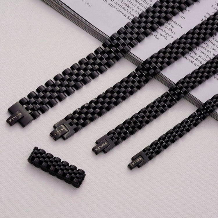 نیم ست دستبند و انگشتر مردانه طرح رولکس Rolex رنگ ثابت کد mp (پس کرایه)