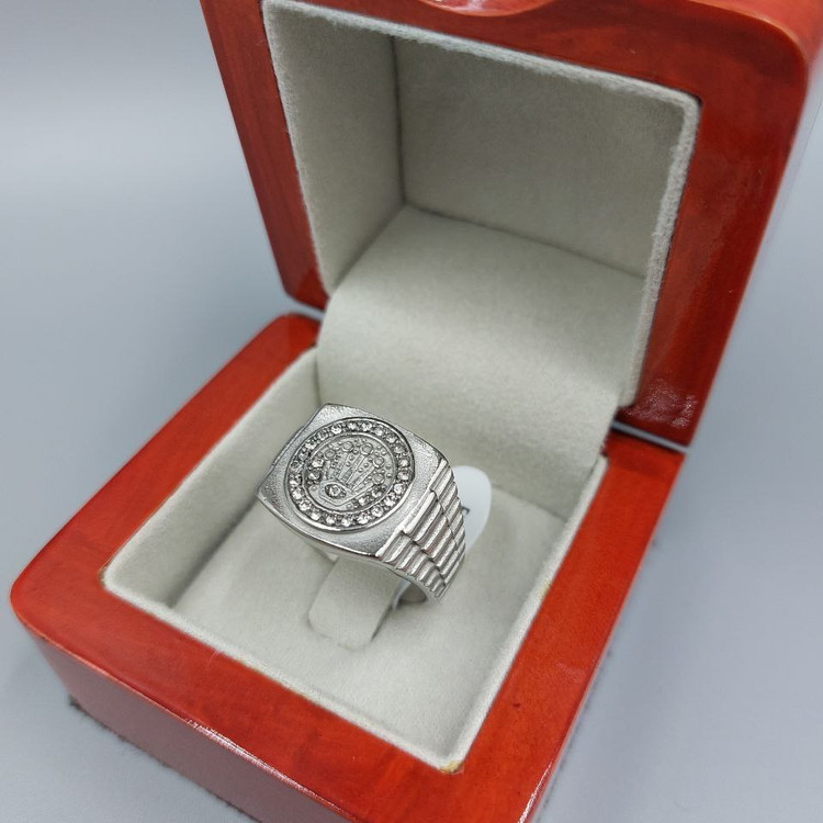 انگشتر استیل مردانه طرح رولکس ROLEX در تنوع طرح رنگ ثابت و ضد حساسیت کد mp (پس کرایه)