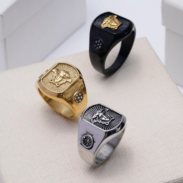 انگشتر استیل مردانه طرح رولکس ROLEX در تنوع طرح رنگ ثابت و ضد حساسیت کد mp (پس کرایه)
