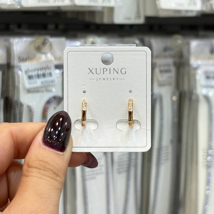 گوشواره ژوپینگ XUPING زنانه طرح بامبو رنگ ثابت کد gy (پس کرایه)