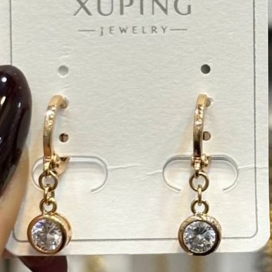 گوشواره ژوپینگ XUPING زنانه طرح آویز نگین رنگ ثابت کد gy (پس کرایه)