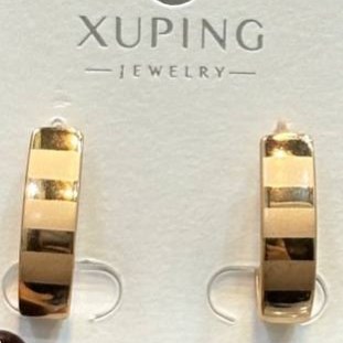 گوشواره ژوپینگ XUPING زنانه طرح نیم دایره خطی رنگ ثابت کد gy (پس کرایه)