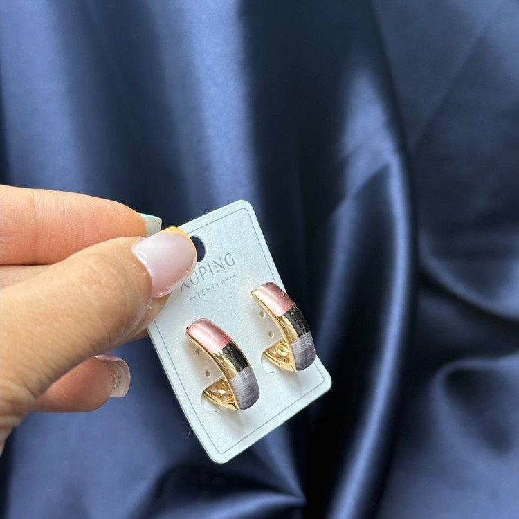 گوشواره ژوپینگ حلقه ای رنگ ثابت کد sm (پس کرایه)