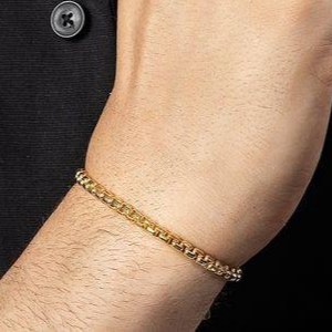 نیم ست گردنبند و دستبند استیل مردانه ویتالی رنگ ثابت کد gy (پس کرایه)