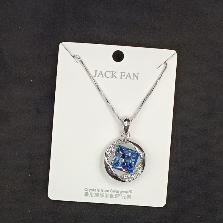 گردنبند و آویز پلاک زنانه نگین سواروسکی طرح قلب نگین تنوع طرح رنگ ثابت کد vn (پس کرایه)