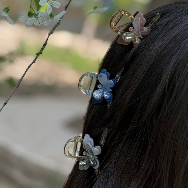 کلیپس زنانه طرح گل رز تنوع طرح و رنگ رنگ ثابت کد sm