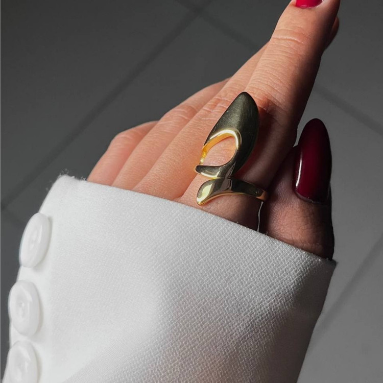 انگشتر آبکاری نقره زنانه طرح رعد و برق سایز 6 تا 9 تنوع طرح رنگ ثابت کد tk