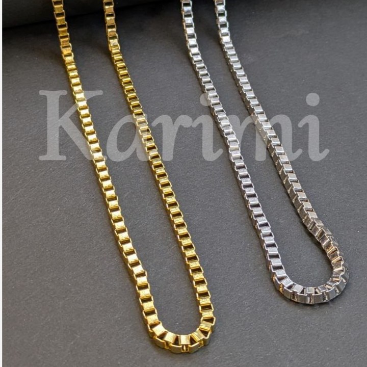 گردنبند و زنجیر استیل مردانه طرح ونیزی طلایی و نقره ای رنگ ثابت کد sh