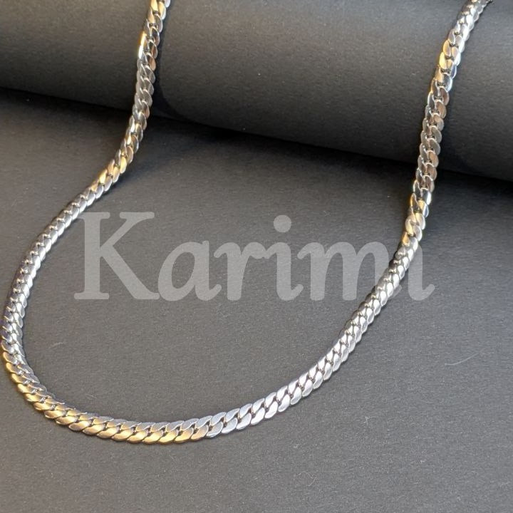 گردنبند و زنجیر استیل مردانه طرح کارتیر تخت رنگ ثابت کد sh