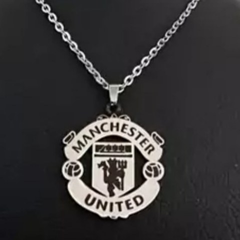 زنجیر و آویز پلاک استیل طرح منچستر MANCHESTER  در دو مدل رنگ ثابت کد as