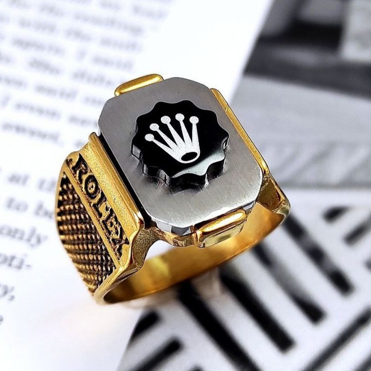 انگشتر مردانه استیل رولکس rolex تنوع طرح و رنگ سایز بندی 9 تا 12 رنگ ثابت کد mp