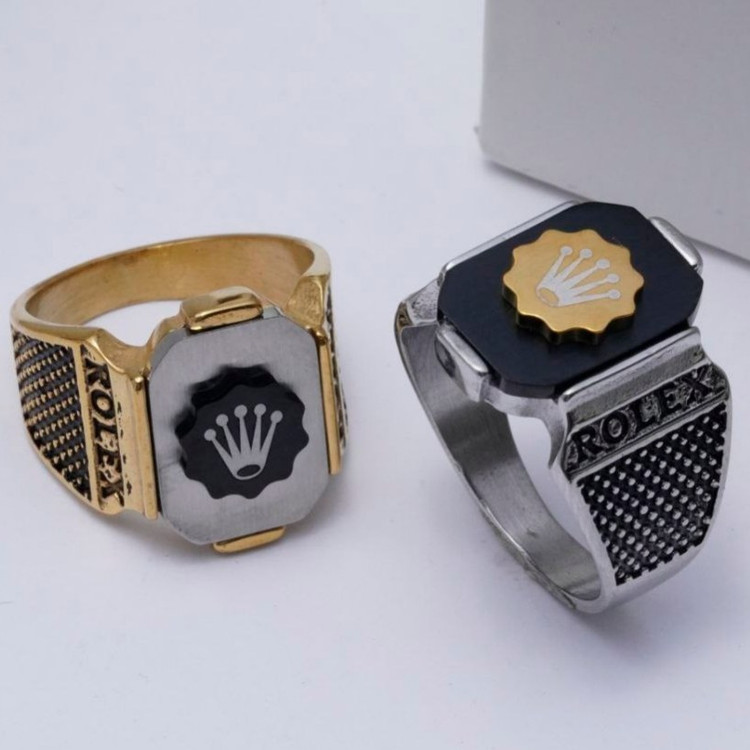 انگشتر مردانه استیل رولکس rolex تنوع طرح و رنگ سایز بندی 9 تا 12 رنگ ثابت کد mp