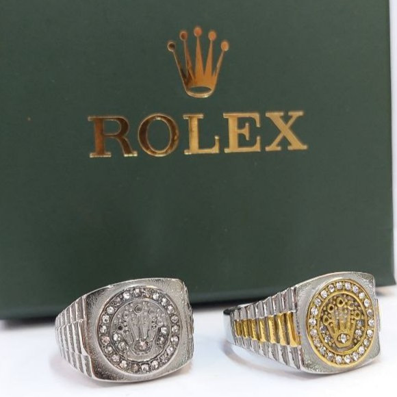 انگشتر مردانه استیل طرح رولکس ROLEX تنوع رنگ سایز بندی 9 تا 12 رنگ ثابت کد mp