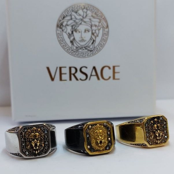 انگشتر مردانه استیل طرح ورساچ versace تنوع رنگ سایز بندی 9 تا 12 رنگ ثابت کد mp