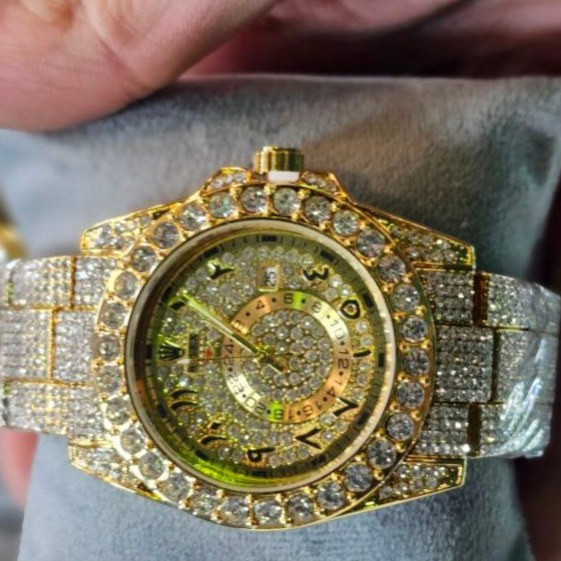 ساعت مچی زنانه رولکس ROLEX فول نگین مخراج کاری تاریخ دار تنوع طرح رنگ ثابت کد vn