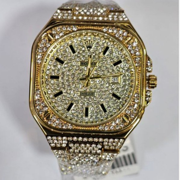 ساعت مچی زنانه رولکس ROLEX فول نگین مخراج کاری تاریخ دار تنوع طرح رنگ ثابت کد vn