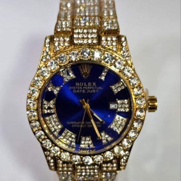 ساعت مچی زنانه رولکس ROLEX فول نگین مخراج کاری تاریخ دار تنوع طرح رنگ ثابت کد vn