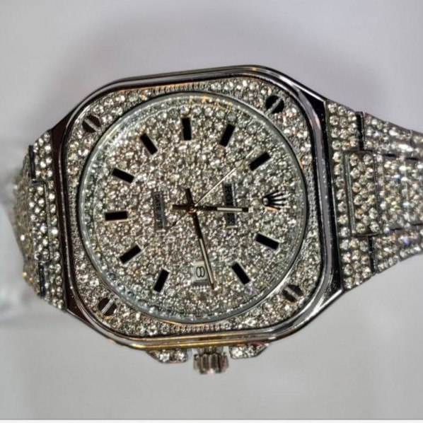ساعت مچی زنانه رولکس ROLEX فول نگین مخراج کاری تاریخ دار تنوع طرح رنگ ثابت کد vn