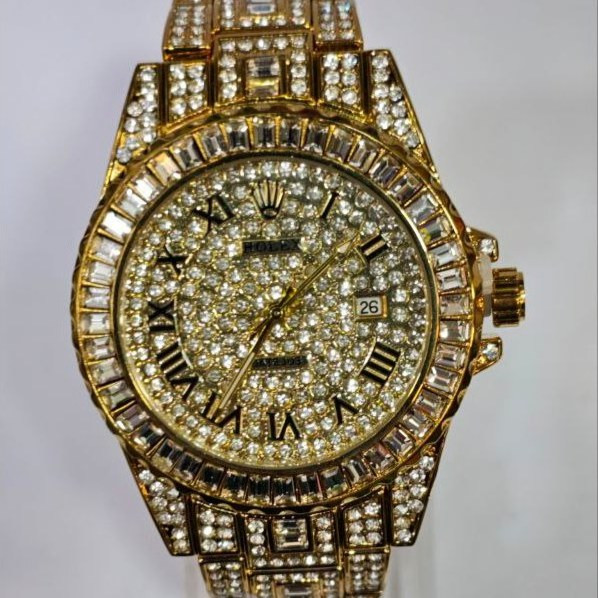 ساعت مچی زنانه رولکس ROLEX فول نگین مخراج کاری تاریخ دار تنوع طرح رنگ ثابت کد vn