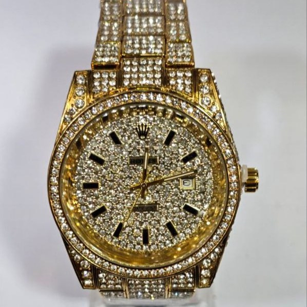 ساعت مچی زنانه رولکس ROLEX فول نگین مخراج کاری تاریخ دار تنوع طرح رنگ ثابت کد vn