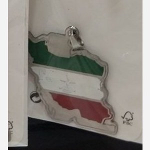 گردنبند و آویز پلاک استیل طرح نقشه ایران تنوع طرح رنگ ثابت کد as