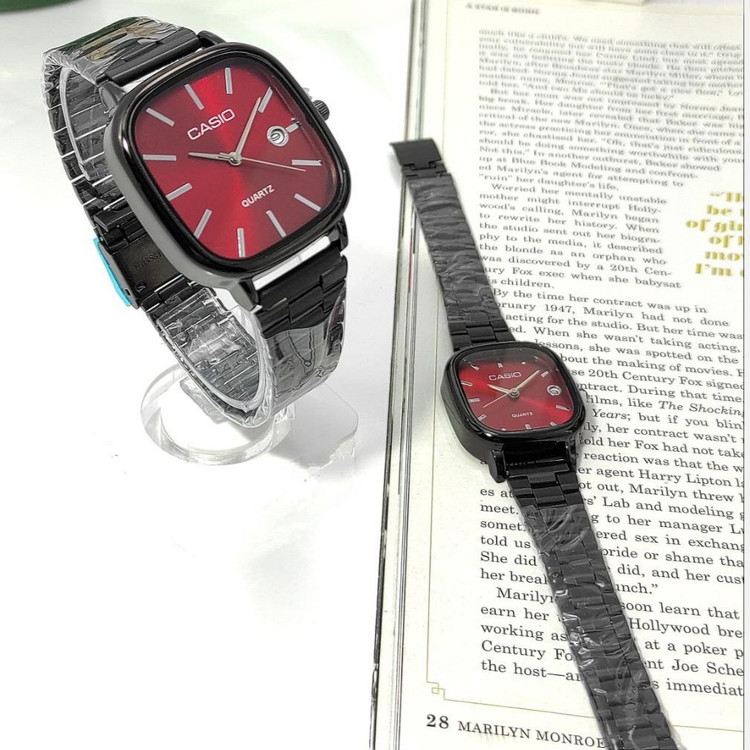 ساعت مچی مردانه صفحه مربع کاسیو CASIO طرح تاریخ دار در تنوع رنگ رنگ ثابت کد mp