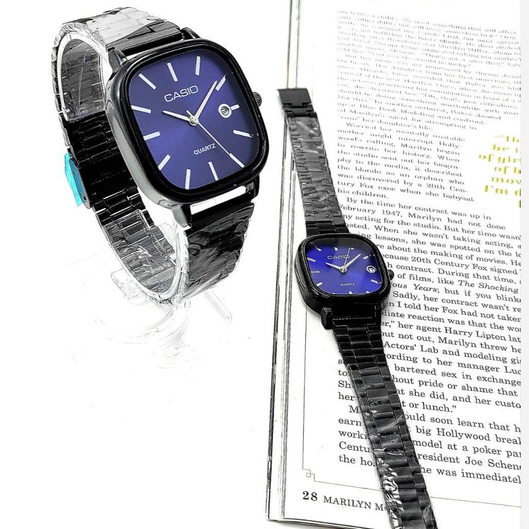 ساعت مچی مردانه صفحه مربع کاسیو CASIO  طرح تاریخ دار در تنوع رنگ رنگ ثابت کد mp