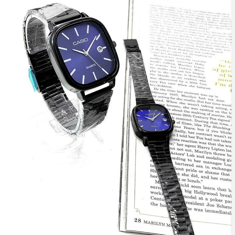 ساعت مچی مردانه صفحه مربع کاسیو CASIO طرح تاریخ دار در تنوع رنگ رنگ ثابت کد mp