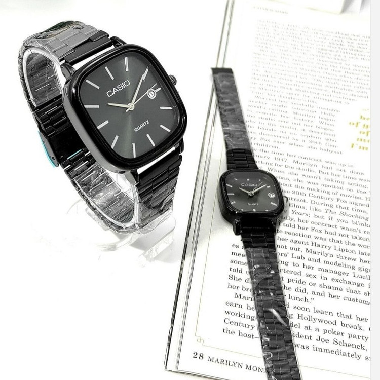 ساعت مچی مردانه صفحه مربع کاسیو CASIO طرح تاریخ دار در تنوع رنگ رنگ ثابت کد mp