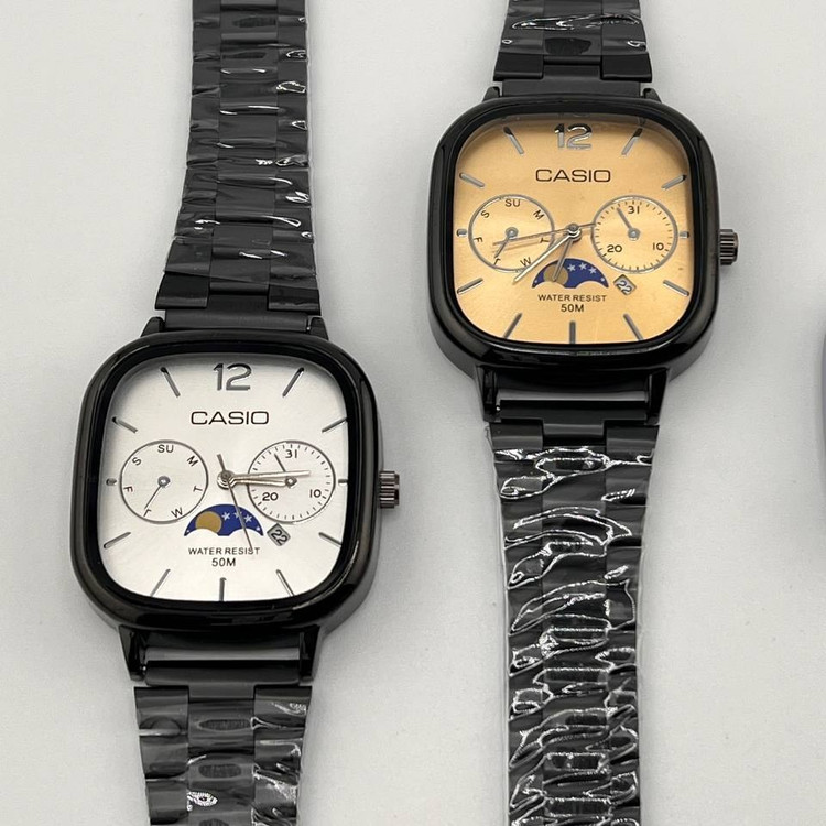 ساعت مچی مردانه صفحه مربع کاسیو CASIO طرح تاریخ دار در تنوع رنگ رنگ ثابت کد ki