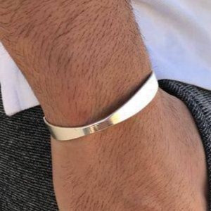 دستبند بنگل استیل مردانه مدل بال فرشته تنوع مدل رنگ ثابت کد ki
